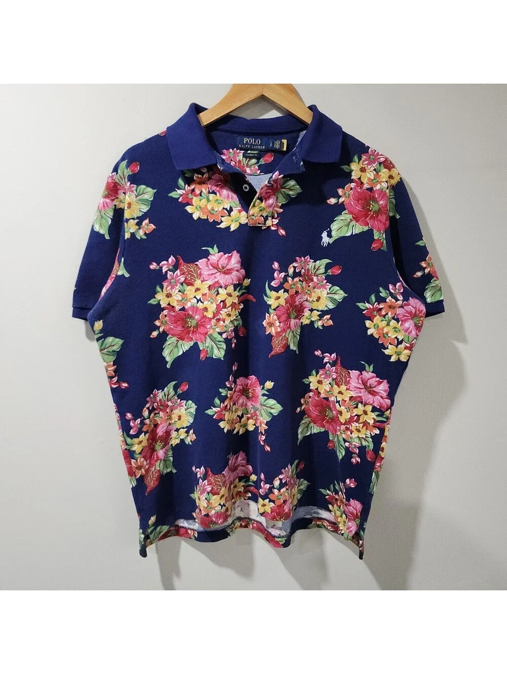 Polo Ralph Lauren Classic Fit Floral Flower All Over Shirt Preppy Mens Large